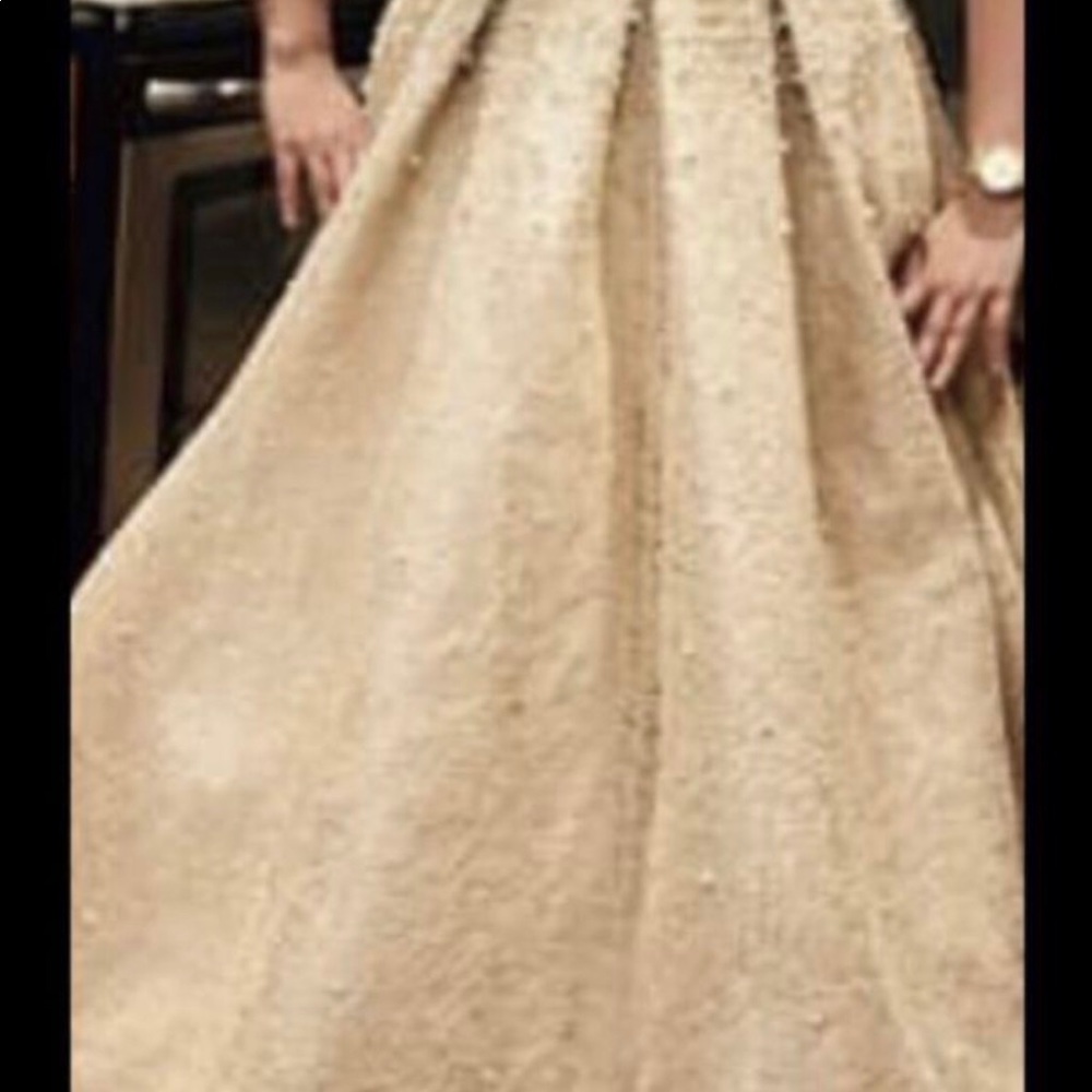 All pearl wedding dress